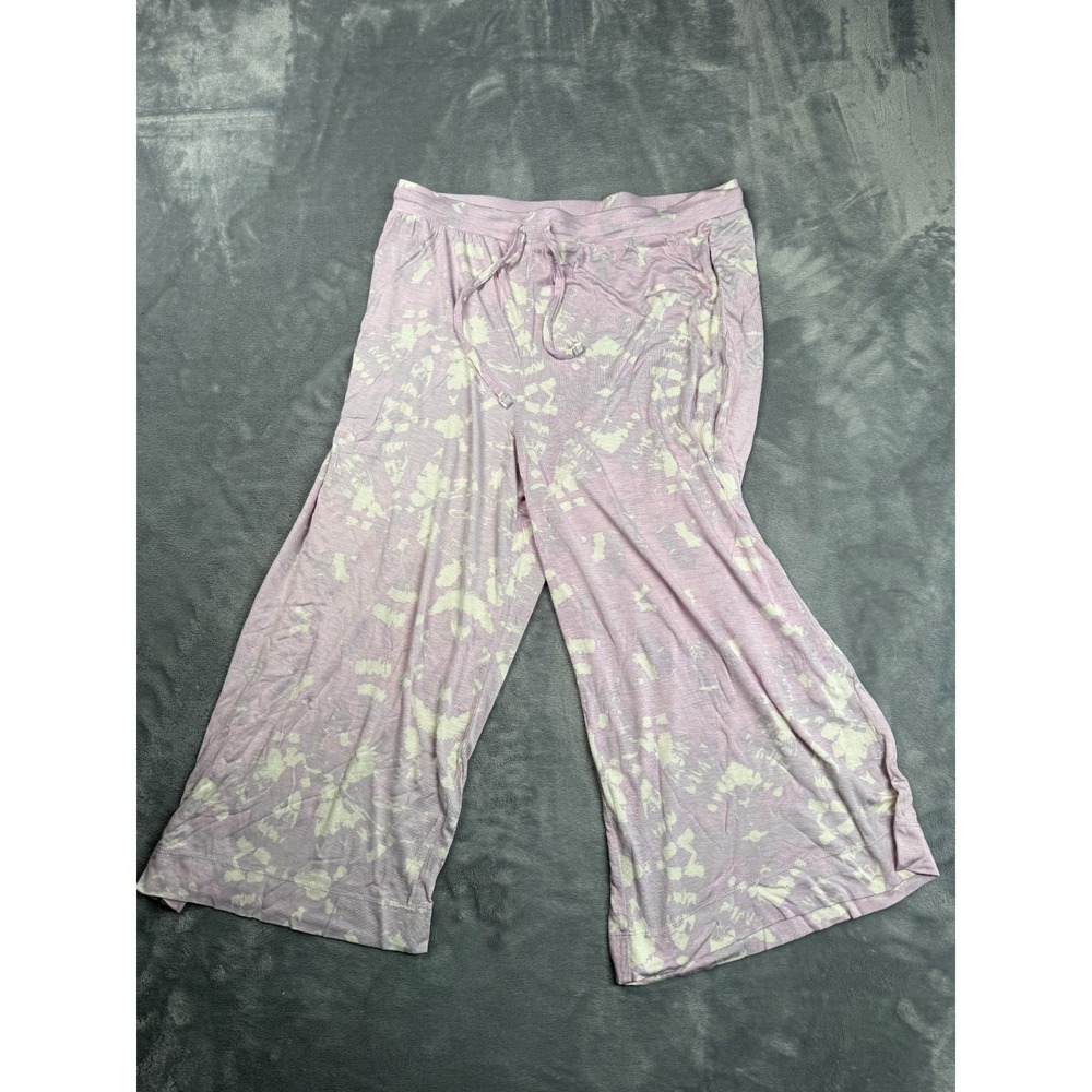 Honeydew Womens Small Tie Dye Lounge Pants Purple White Drawstring Soft Stretch